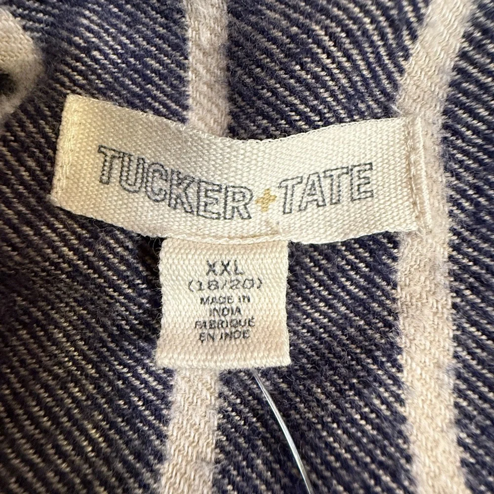 Tucker + Tate black and Cream Striped Shirt